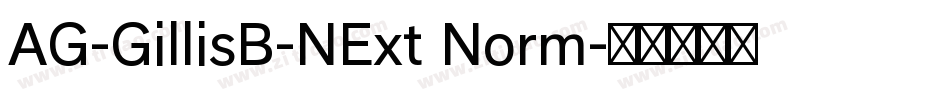 AG-GillisB-NExt Norm字体转换